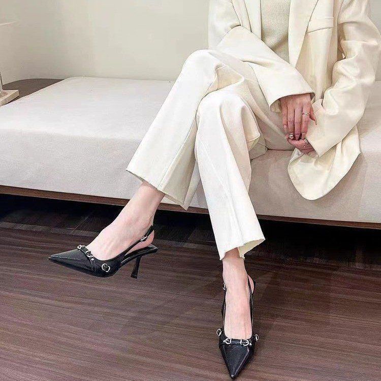 Trendy Versatile Women's High Heel Shoes: Vintage Style Comfort in Triple Sier