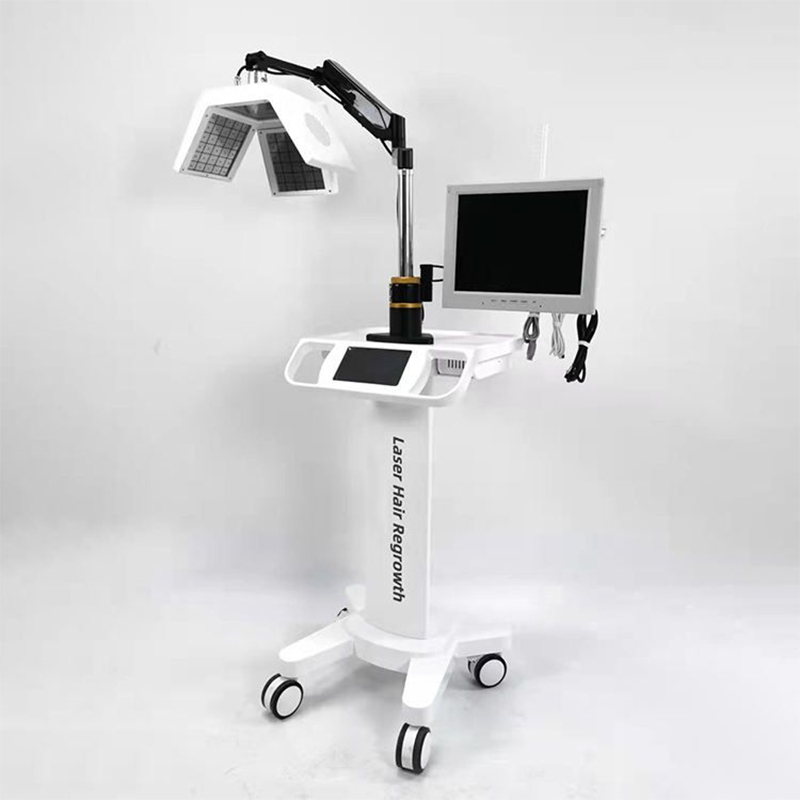 Hair Loss Regrowth Treatment Machine Pdt Led Therapy 650nm Diode Laser Massage Hair Follicles Detector Analysis Scalp Care Machine