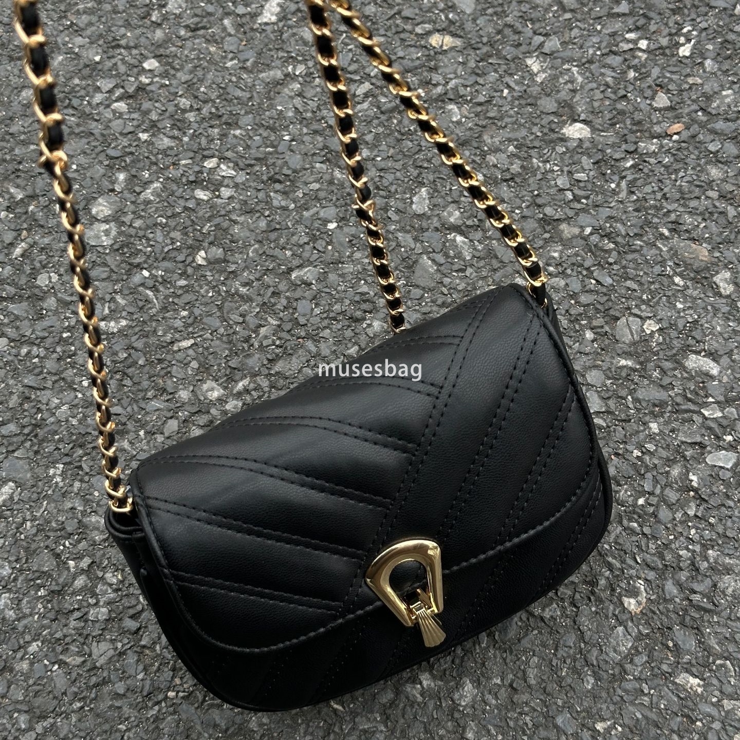 Xiaoxiangfeng Lingge Chain Bag for Women's New Texture and Elegance Unique Design Single Shoulder Bag Crossbody Small Square Bag