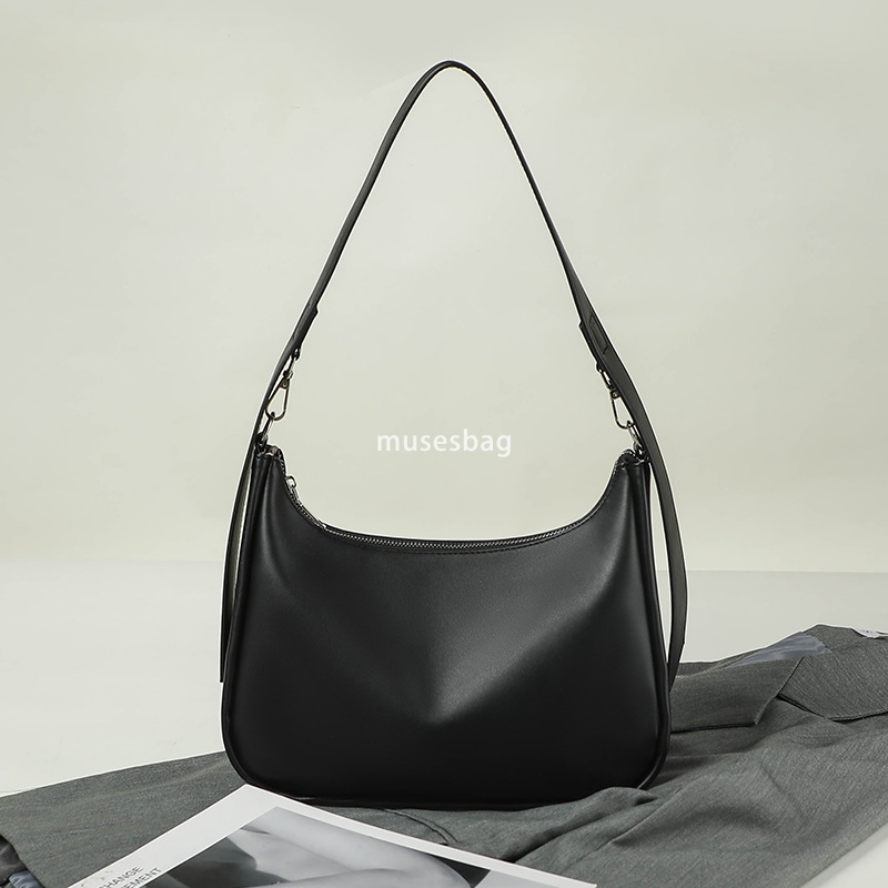 New urban minimalist street trendy niche design for women's bags crescent shaped bags soft leather trendy French women's shoulder bags, wome