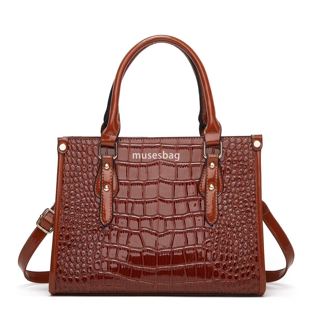 Internet celebrity casual European and American retro crocodile pattern handbag trendy large capacity autumn and winter new single shoulder bag ins cr
