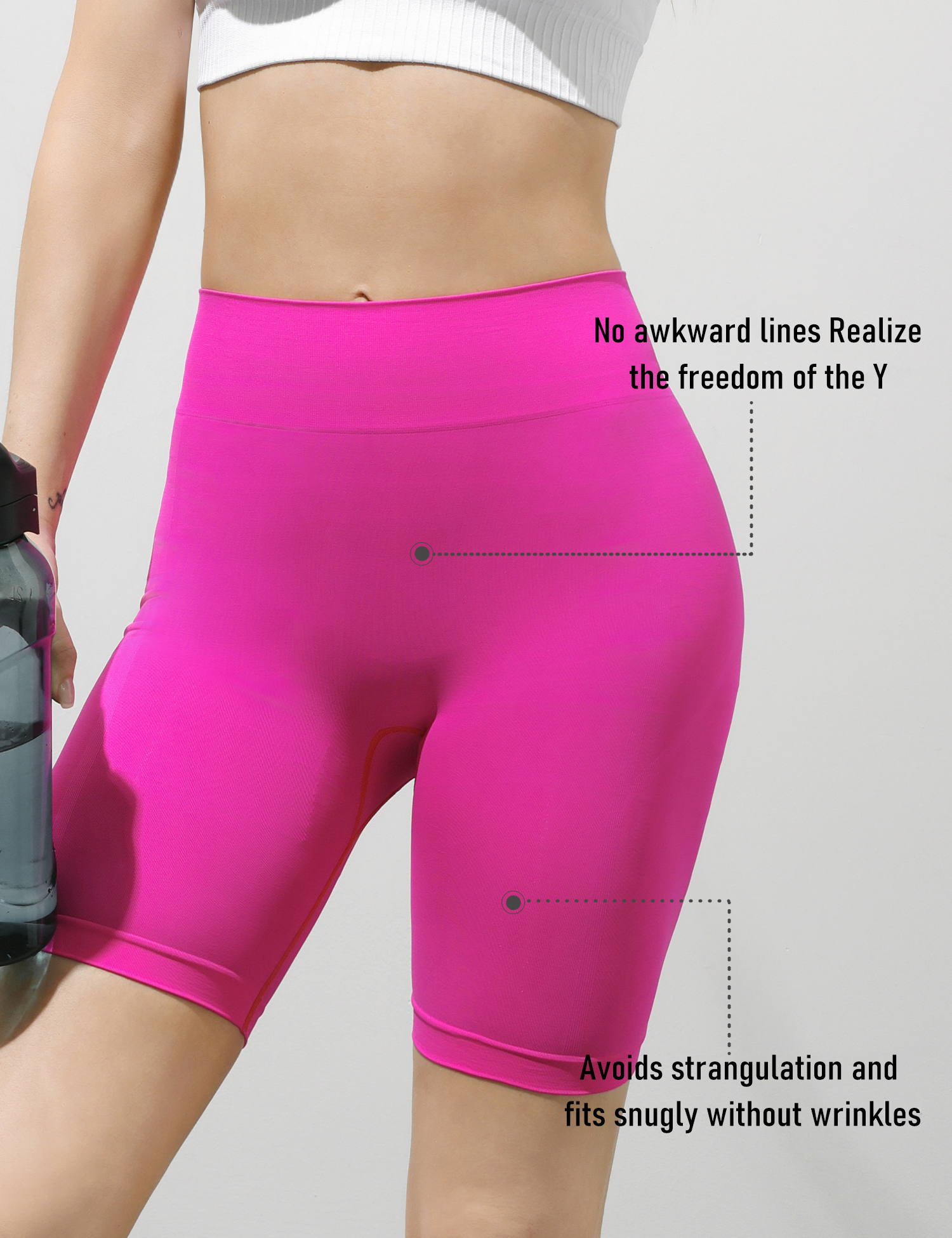 AMRIY Seamless Biker Shorts for Women, 6" High Waisted Workout Compression Yoga Shorts Gym Running Active Fitness Shorts L-S001