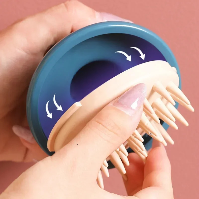 Silicone shampoo scalp massage brush silicone body brush shampoo comb hydro shower massage brush 240704