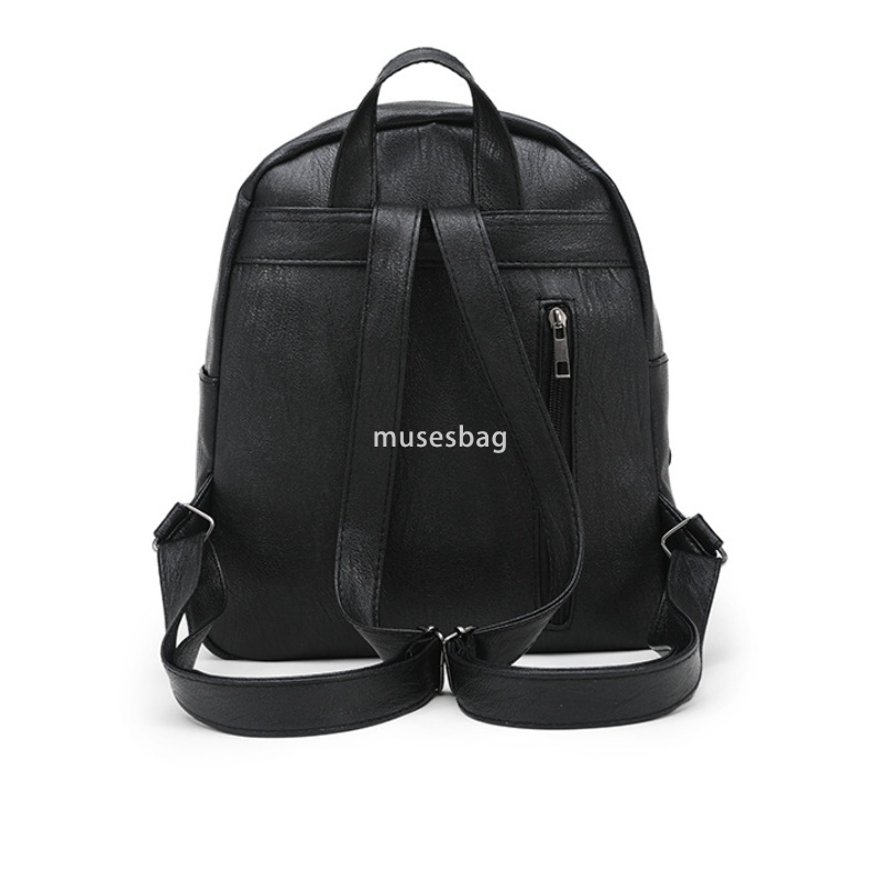 High end women's fashionable and versatile daily commuting backpack European and American Instagram Korean version student bag soft surface trend