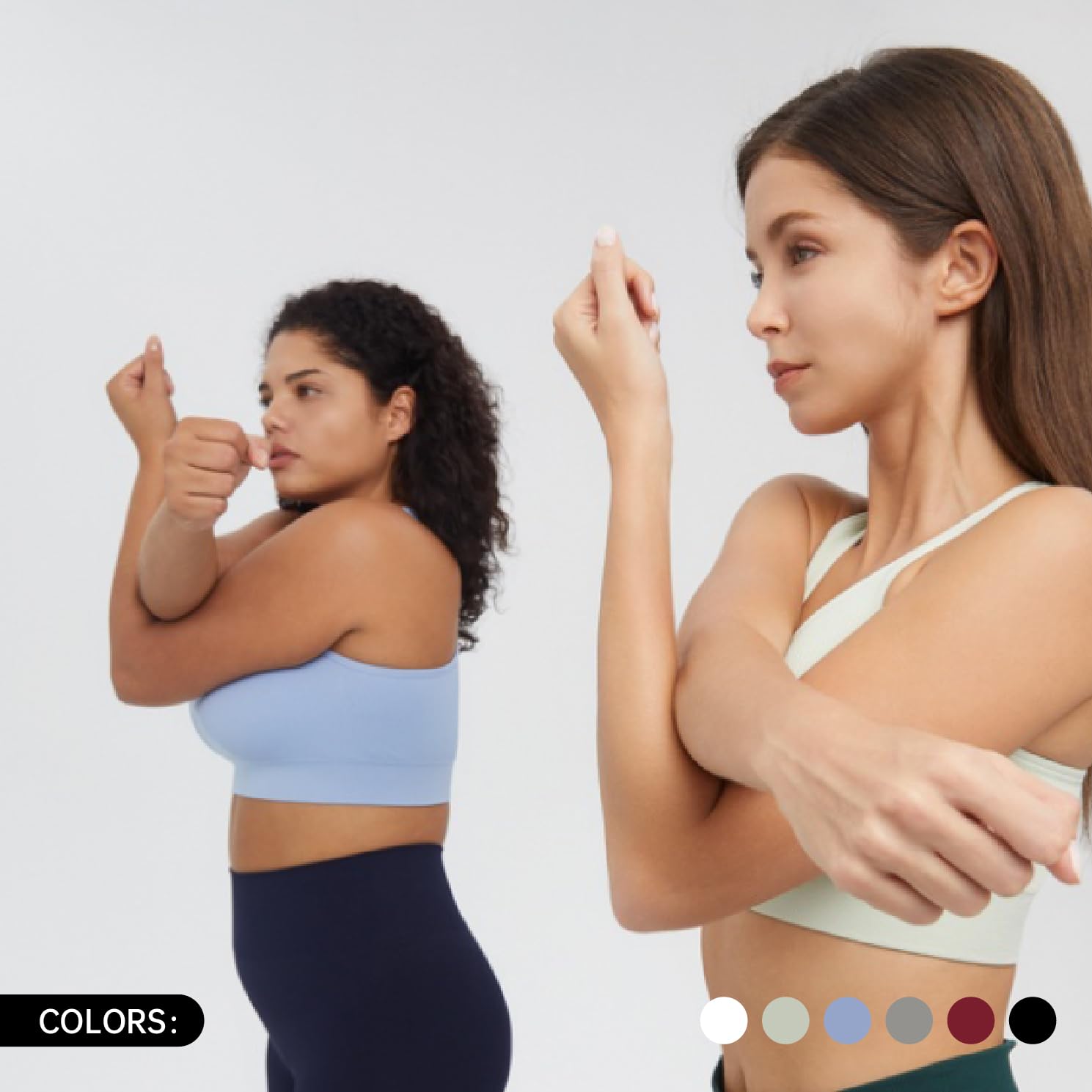 AMRIY Racerback Sports Bras for Women Medium Support Padded Bra Seamless Women's Sports Wireless Bra K2205