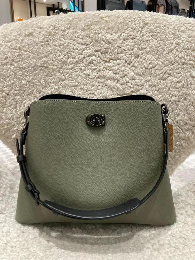 Drawstring 2024 Style Koujia Retro Wild Bucket Bag Lychee Pattern Sand Fashion All-match Portable Shoulder Messenger