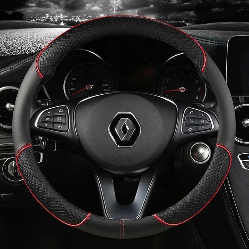 Steering Wheel Covers PU Leather Car Steering Wheel Cover For Renault Scenic Clio Laguna 2 3 4 5 Kangoo Fluence Megane Trafic Talisman Twingo Kaptur L