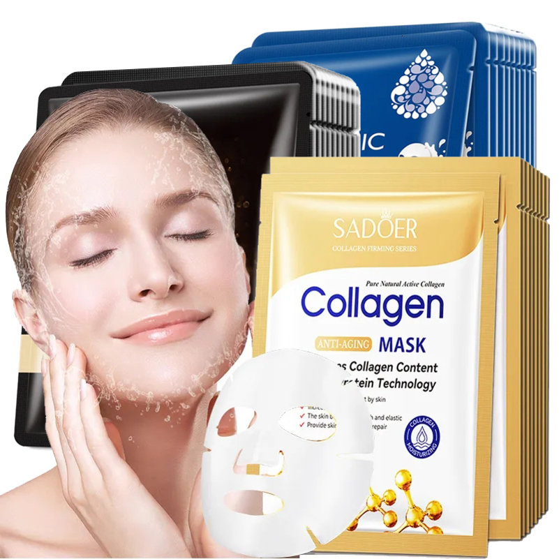20pcs Snail Collagen Face Mask skincare Moisturizing Anti Masks Face Sheet Mask Korean Skin Care 240704