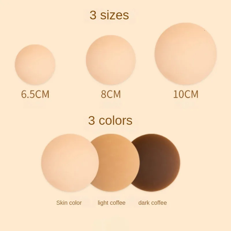 Strapless seamless cake cover ultra-thin invisible bra Nipple cover biological adsorption silicone reusable anti sweat summer travel 240704