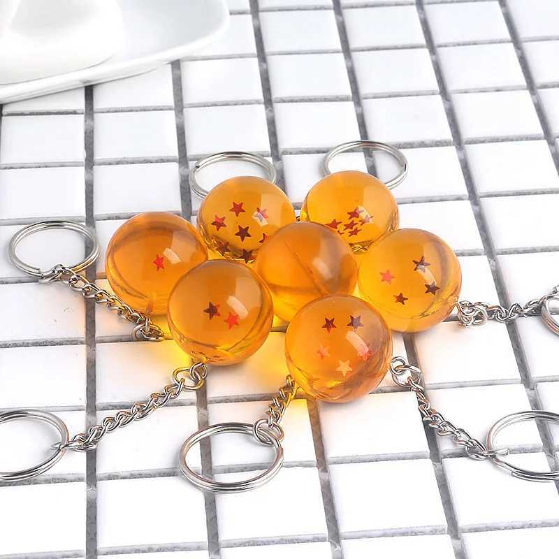 Keychains Lanyards Japanese Anime Dragon Series 1-7 Stars Balls Z Stars Keychain Figures Toys Pendant Car Keyring party Gifts Cosplay Props Jewelry