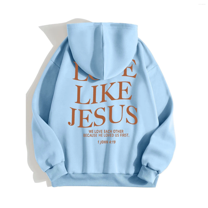 Womens Hoodies Jesus Loves You Oversized Graphic Hoodie Women Hip Hop Vintage Hooded Sweatshirts Pullover Tops For Trendy Aesthetic Top