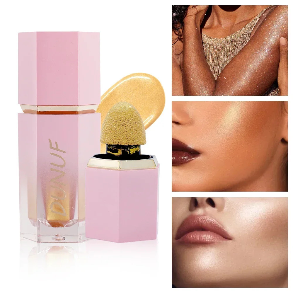4-color Liquid Highlighter Contouring Stick Brightener Bronzer Glow Body Face Contour Shimmer Cosmetics Rare Makeup 240705
