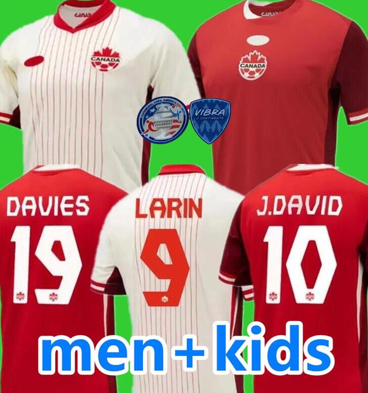New Canada Soccer Jersey Maillot de Foot 2024 Copa America Cup Kids Kit 2024 Canadian National Team Football Shirt 24 25 Home Away Player Version BUCHANAN DAVIES DAVID