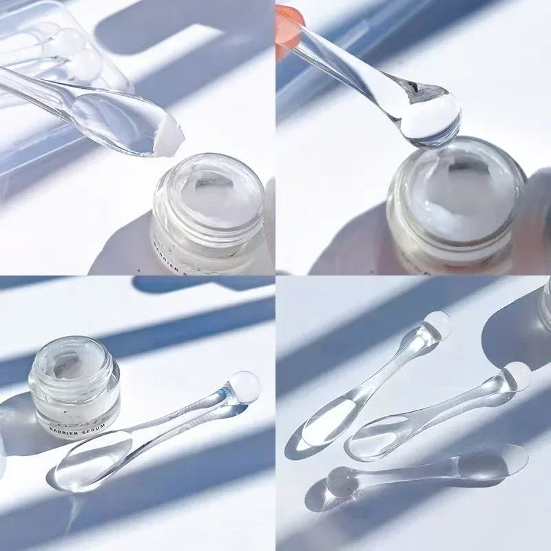 One eye cream applicator spoon roller transparent massage stick cosmetics Spatulas s face mask skin care plastic spoon 240713