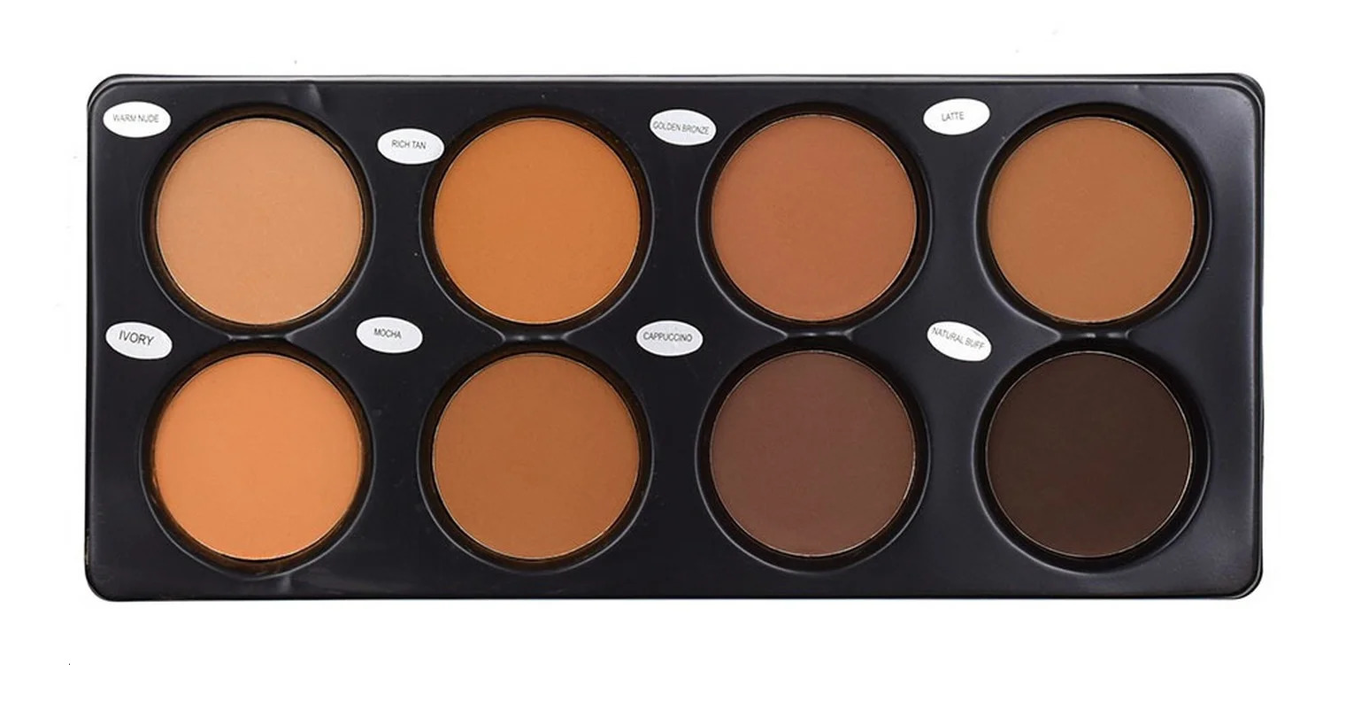8 Colors Matte Face Foundation Contour Palette Face Makeup Palette for Women 3D Contouring Shadow Wheat Color Bronze Water Proof 240705