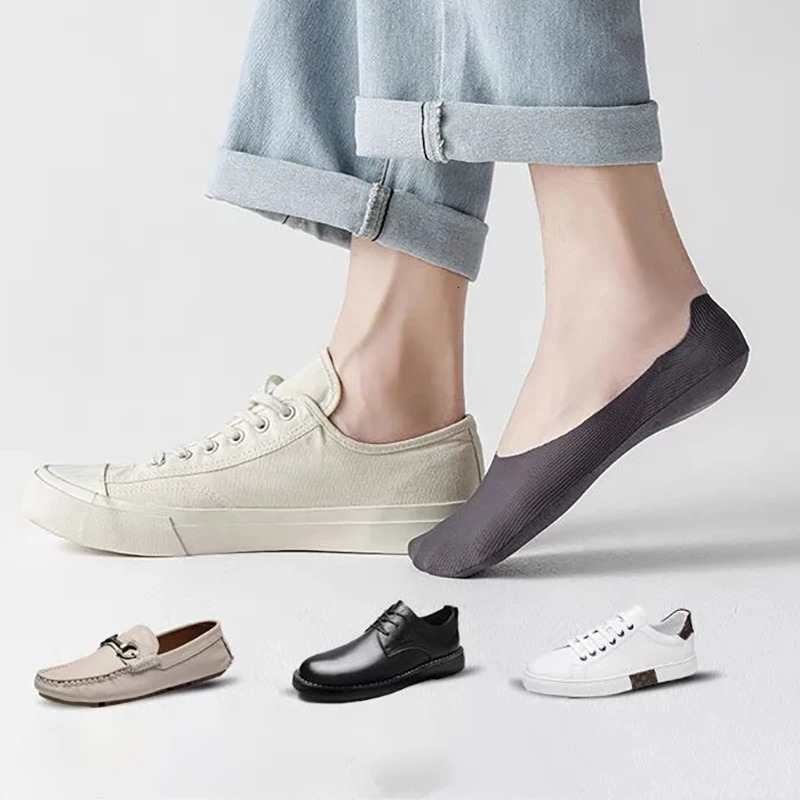 Men Socks Spring Summer Mesh Net Breathable Thin Cool Solid Color Elastic Japanese Style Colorful Non Slip Invisible Socks 240703