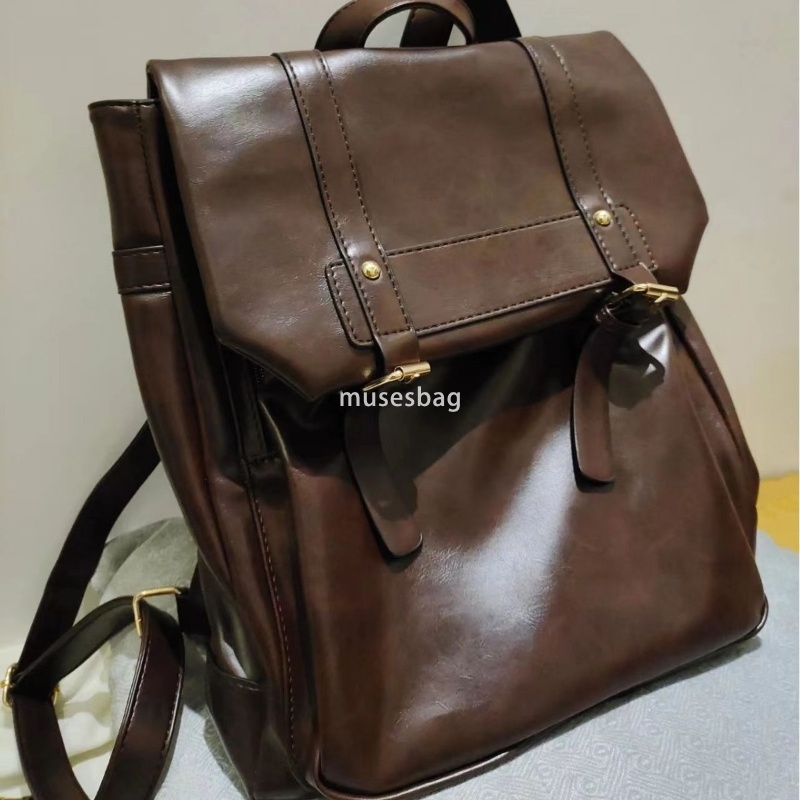 Japanese women's designer JK uniform backpack with college style backpack classic retro soft leather bag casual Cambridge bag practical large cap