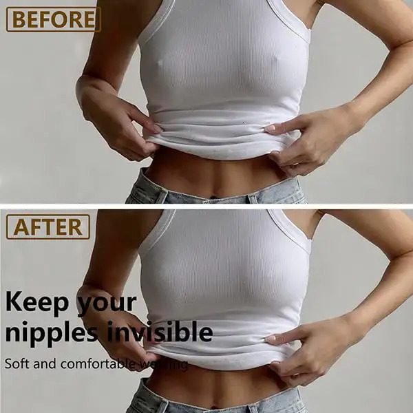 Strapless seamless cake cover ultra-thin invisible bra Nipple cover biological adsorption silicone reusable waterproof summer travel 240704