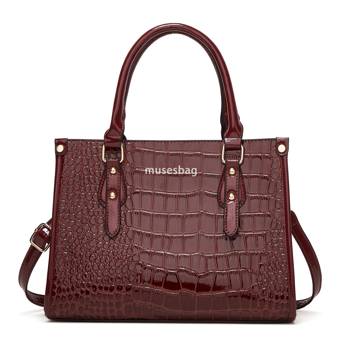 Internet celebrity casual European and American retro crocodile pattern handbag trendy large capacity autumn and winter new single shoulder bag ins cr