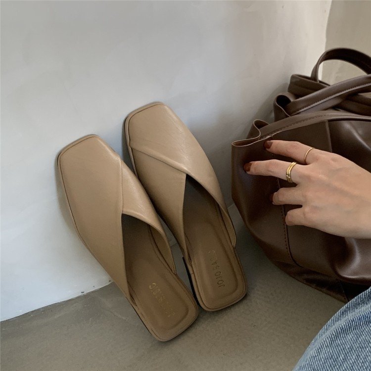 Women's Shoes New Design Beach Plus size Gentle Fashionable Versatile Vintage Style Comfortable Minimalist Style Triple Black Free shipping