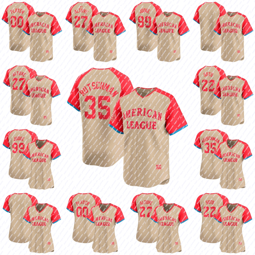 Team 2024 All-Star Game Baseball Jersey Adley Rutschman Vladimir Guerrero Jr Jose Altuve Jose Ramirez Gunnar Henderson Aaron Judge Steven Kwan Juan Soto David Fry