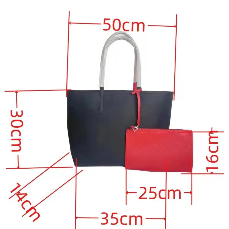 2Pcs Women Large Capacity Handbag Tote Bag Purse PVC Handbag Female Travel Shoulder Bags Shopping Bags Set Top Handle Bag 240712