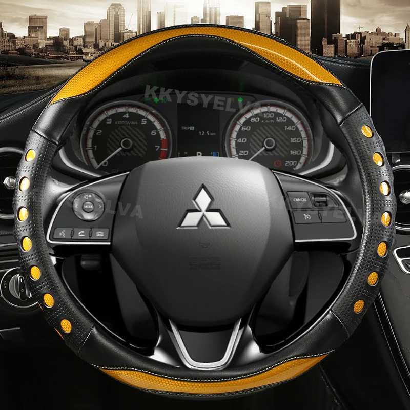 Steering Wheel Covers Car Steering-Wheels Cover 38cm 15 For Mitsubishi ASX RVR Pajero Sport Outlander PHEV Airtrek Grandis lancer evo Eclipse Cross