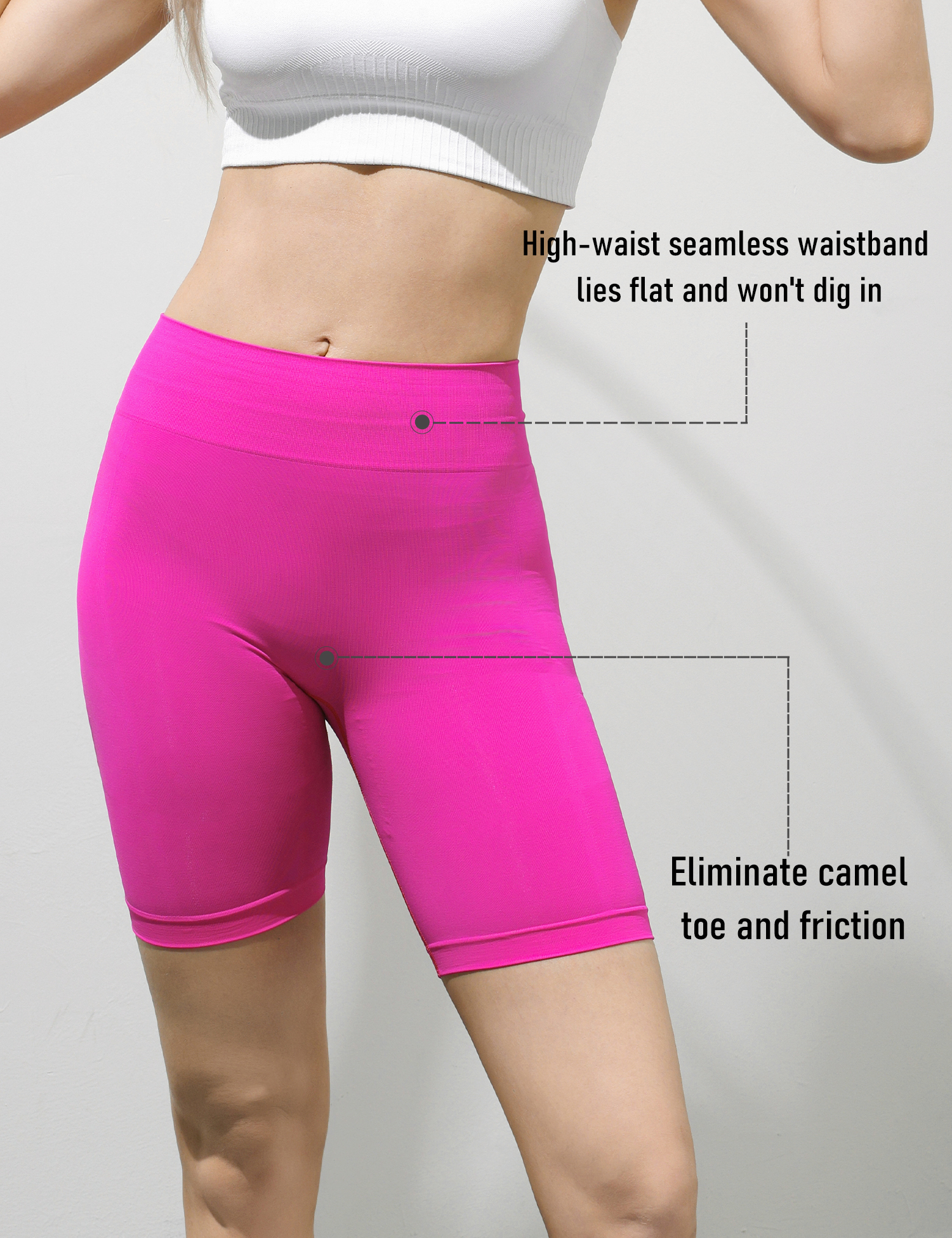 AMRIY Seamless Biker Shorts for Women, 6" High Waisted Workout Compression Yoga Shorts Gym Running Active Fitness Shorts L-S001