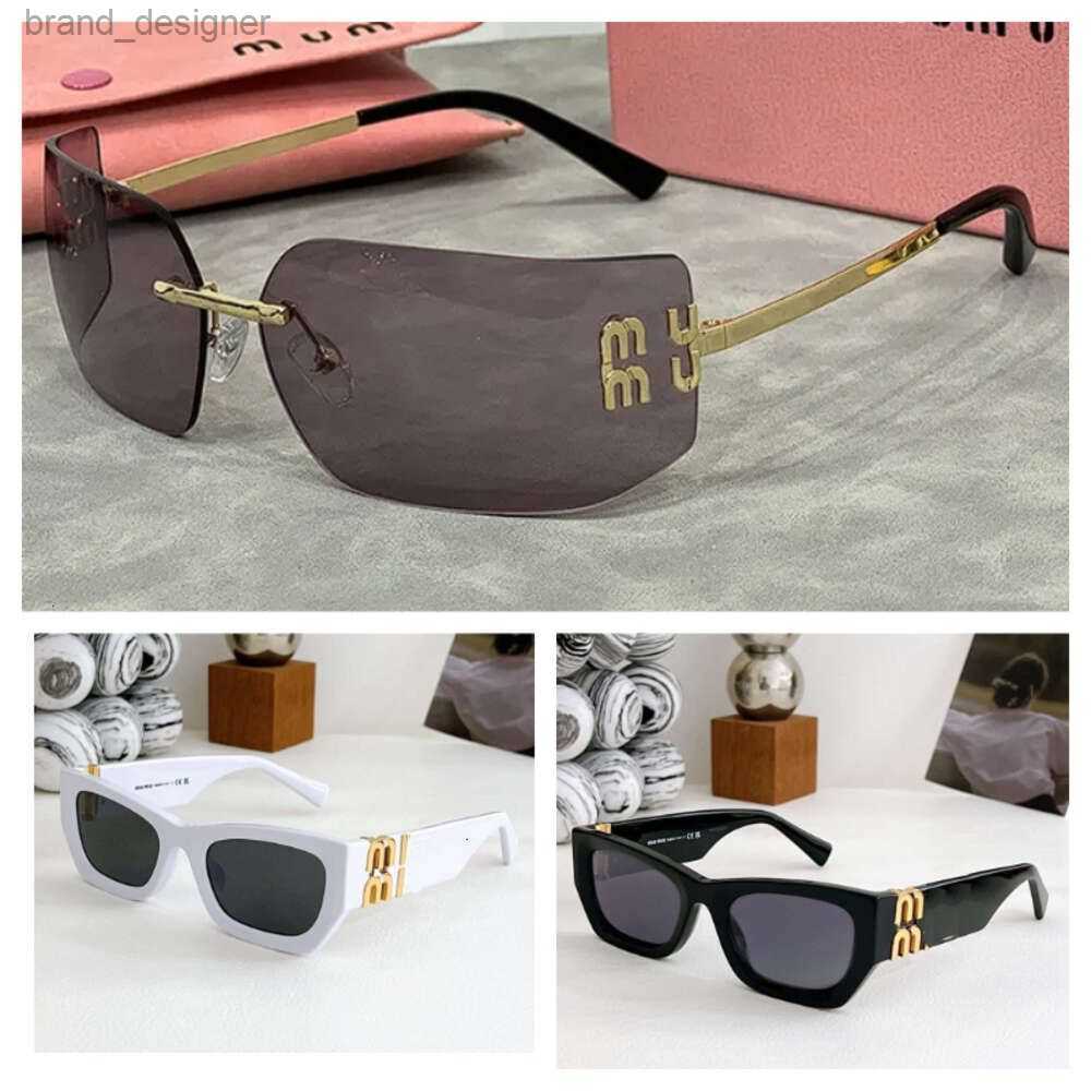 Designer sunglasses women men Eyeglasses Fashion luxury Personality oversized Letter M Frameless half frame Versatile Trendy Glasses Goggles Color optional