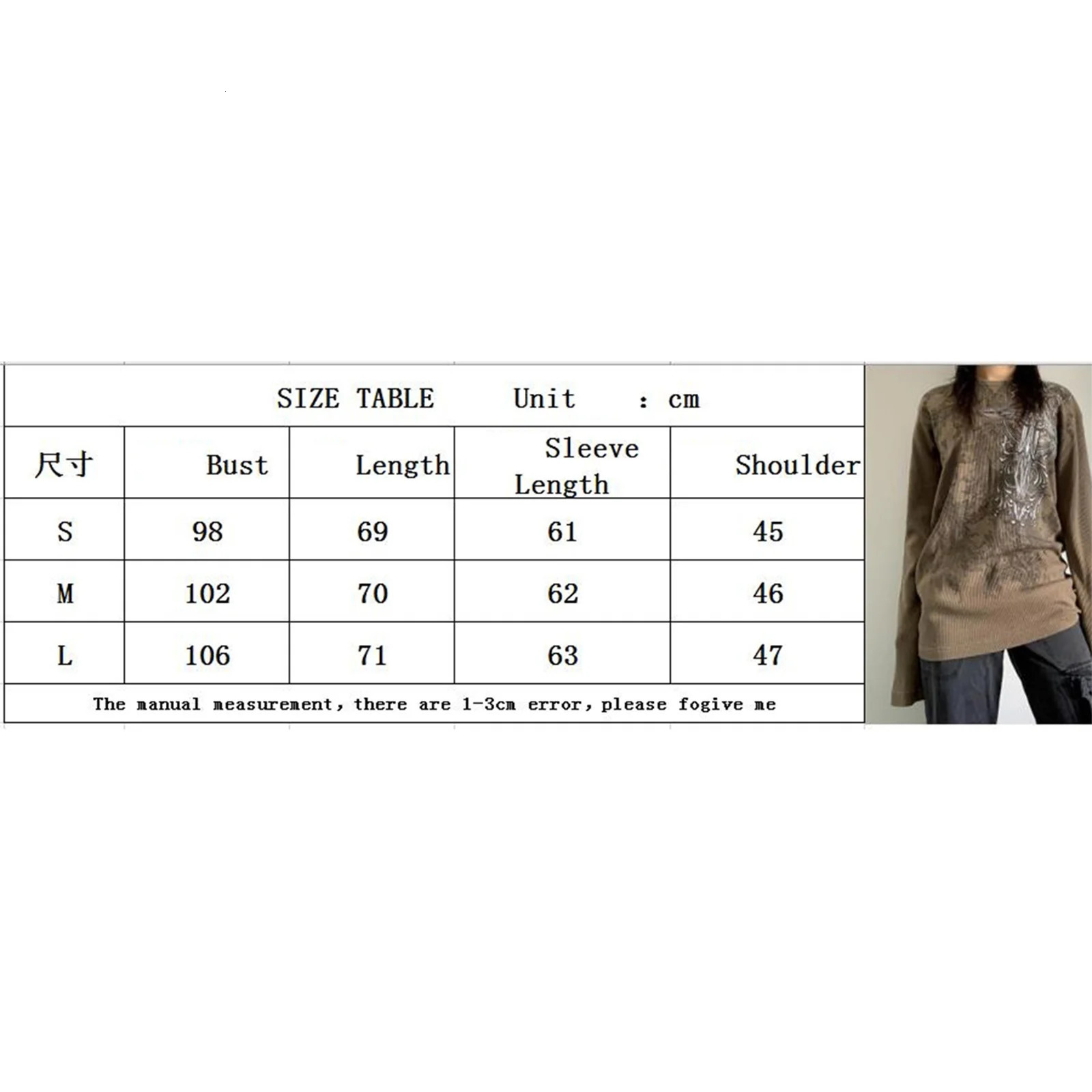 y2k Fairycore Grunge Tops Gothic Aesthetic 90s Clothes Women Vintage Graphic Floral Print Long Sleeve Kawaii T Shirts Tees Tops 240626