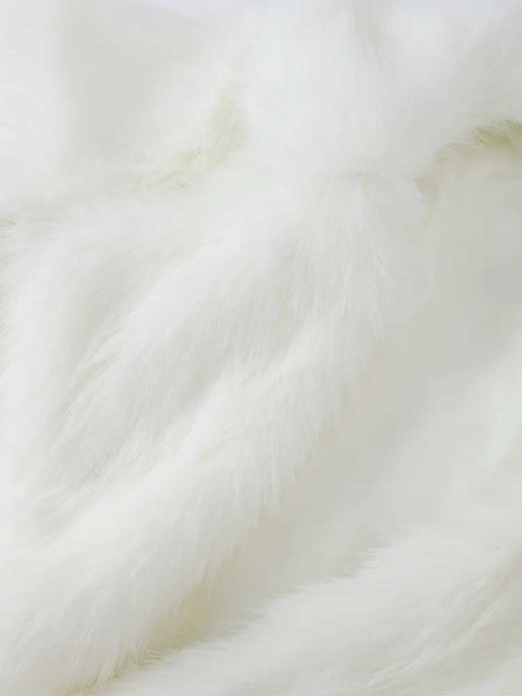 Women's Fur Faux Faux Fur Coat For Womens Warm Animal Autumn And Winter 2024 New Loose Fitting Long Sleeved Clothing H240705