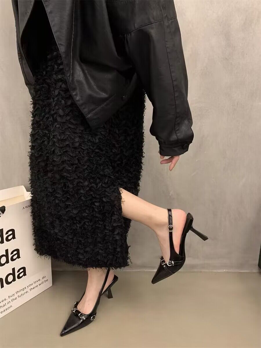 Trendy Versatile Women's High Heel Shoes: Vintage Style Comfort in Triple Sier