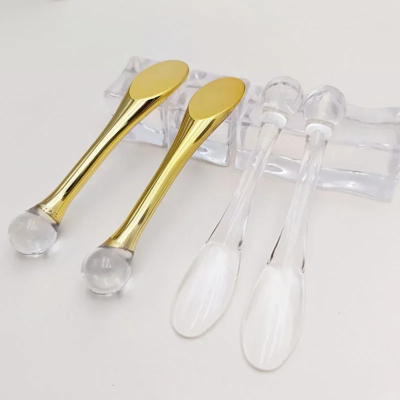 One eye cream applicator spoon roller transparent massage stick cosmetics Spatulas s face mask skin care plastic spoon 240713