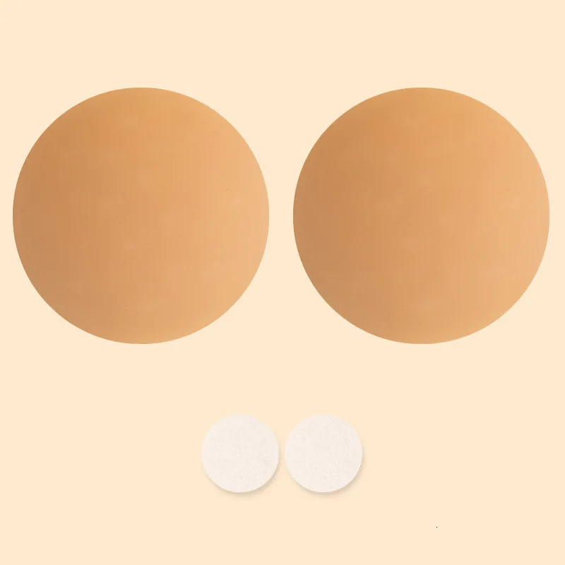 Strapless seamless cake cover ultra-thin invisible bra Nipple cover biological adsorption silicone reusable anti sweat summer travel 240704