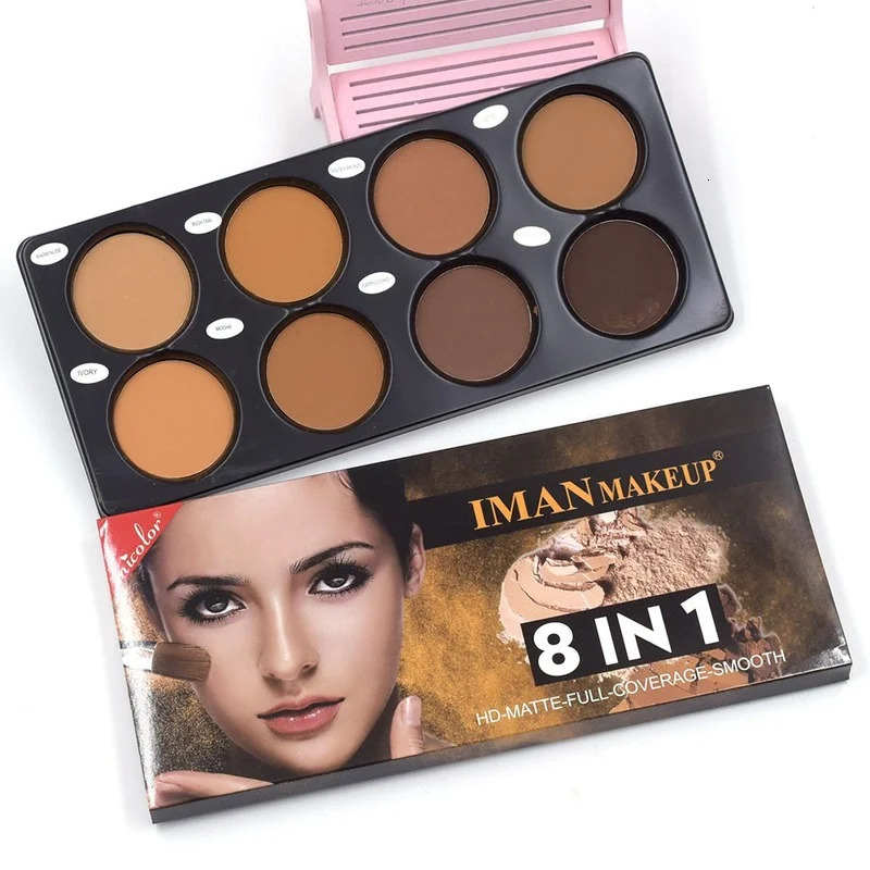 8 Colors Matte Face Foundation Contour Palette Face Makeup Palette for Women 3D Contouring Shadow Wheat Color Bronze Water Proof 240705