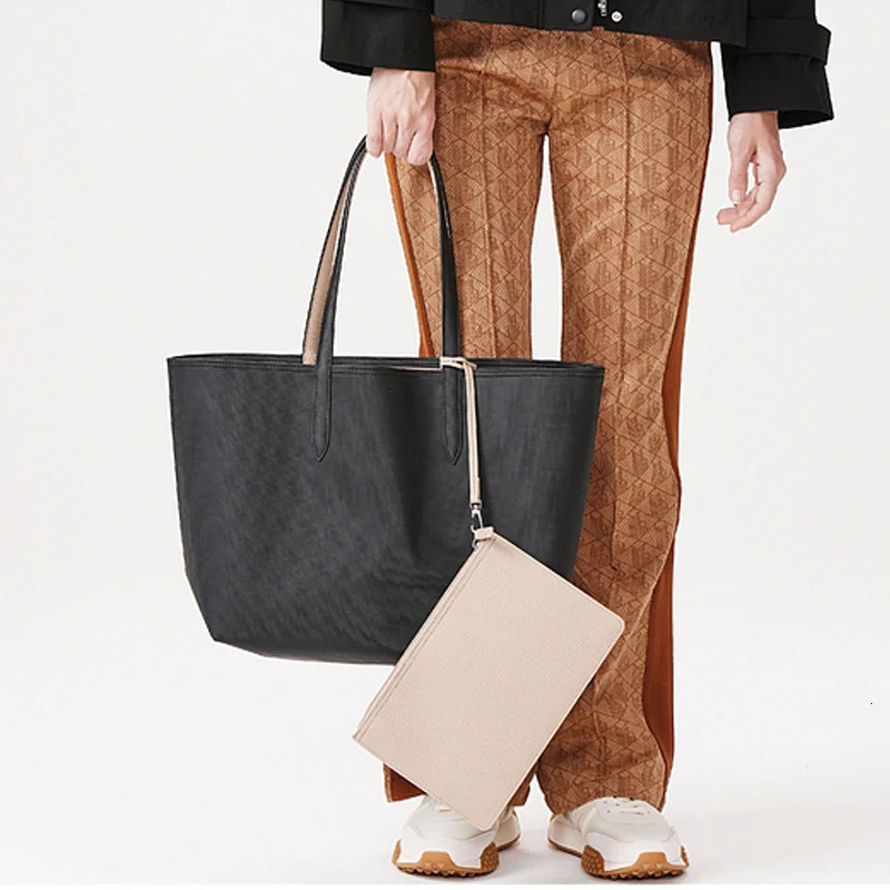 2Pcs Women Large Capacity Handbag Tote Bag Purse PVC Handbag Female Travel Shoulder Bags Shopping Bags Set Top Handle Bag 240712