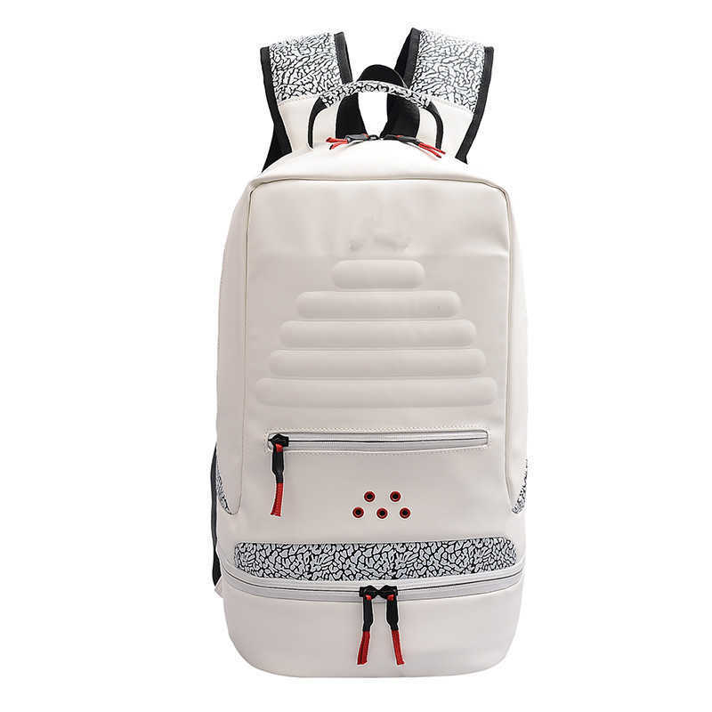 Black and white cement crack bag unisex backpack Backpack basketball bag J240705