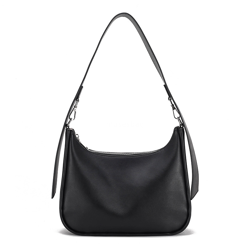 New urban minimalist street trendy niche design for women's bags crescent shaped bags soft leather trendy French women's shoulder bags, wome