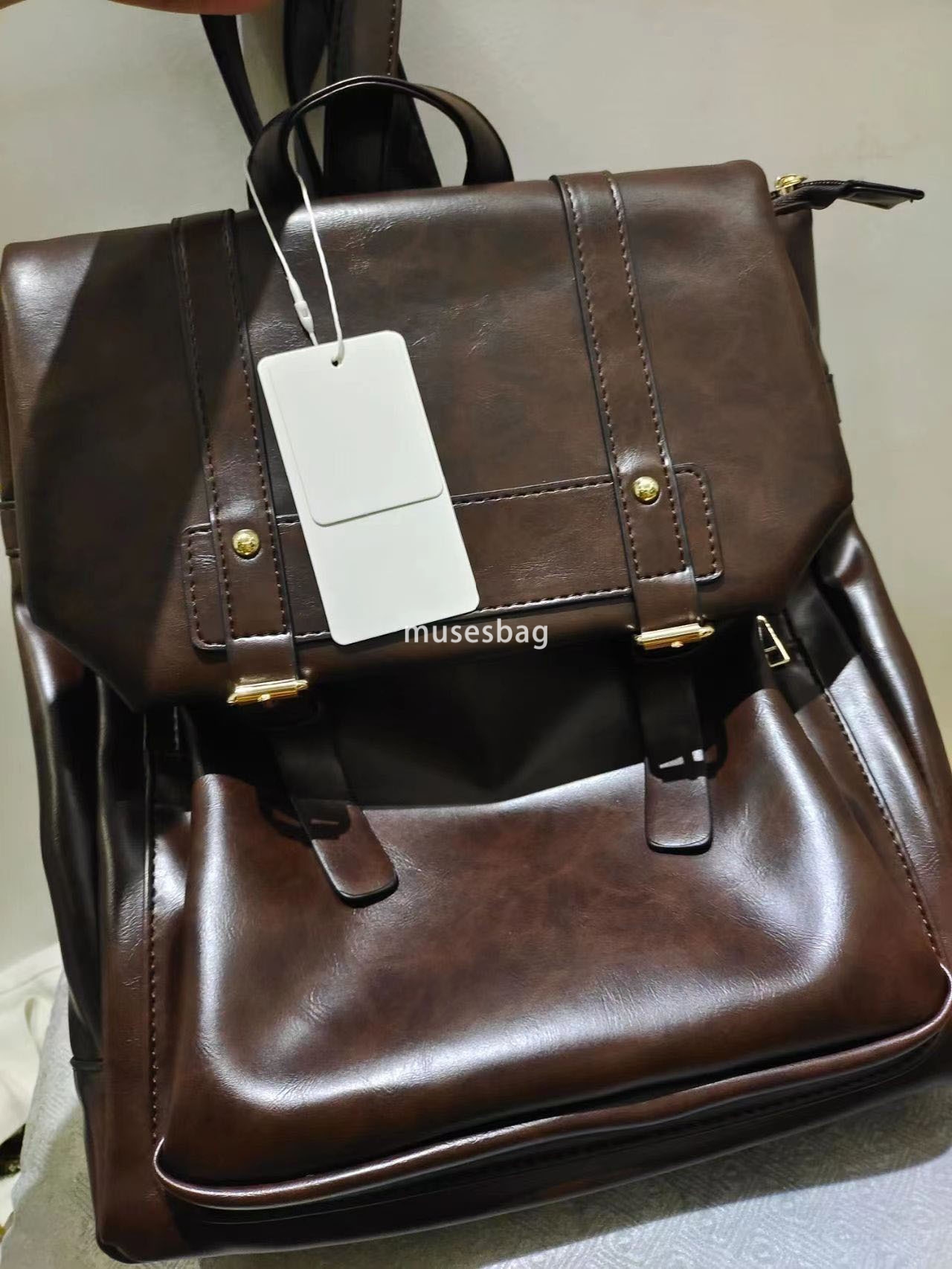 Japanese women's designer JK uniform backpack with college style backpack classic retro soft leather bag casual Cambridge bag practical large cap