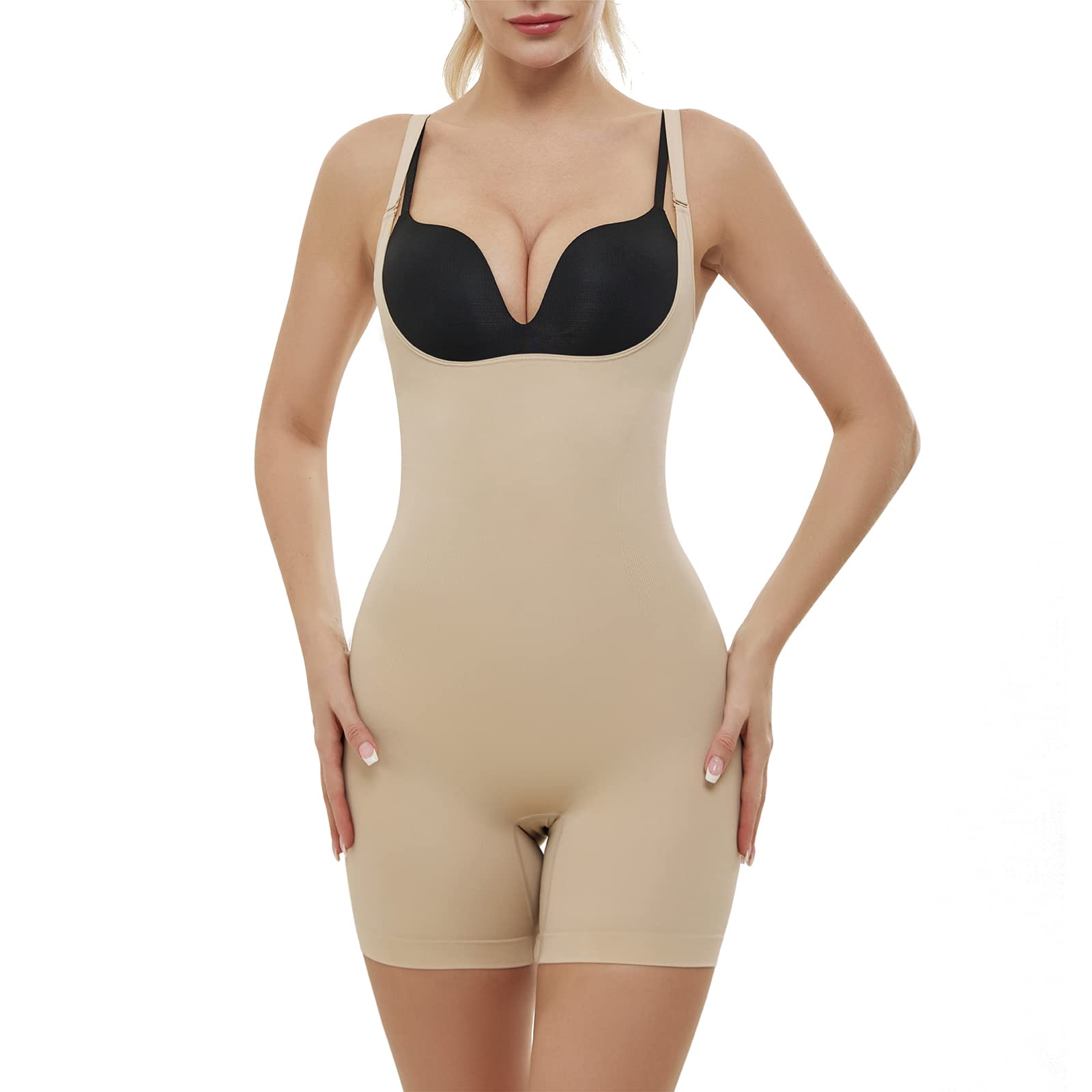 AMRIY Shapewear for Women Tummy Control Seamless body shaper Butt Lifting Bodysuit K2201