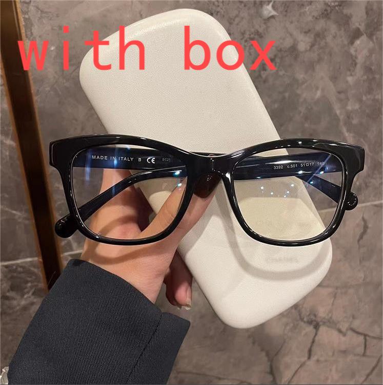 Sunglasses Women&#039;s Anti Blue Light Glasses With Box With Fashion Letters Men&#039;s Square Frame Eyeglasses Clear Lenses