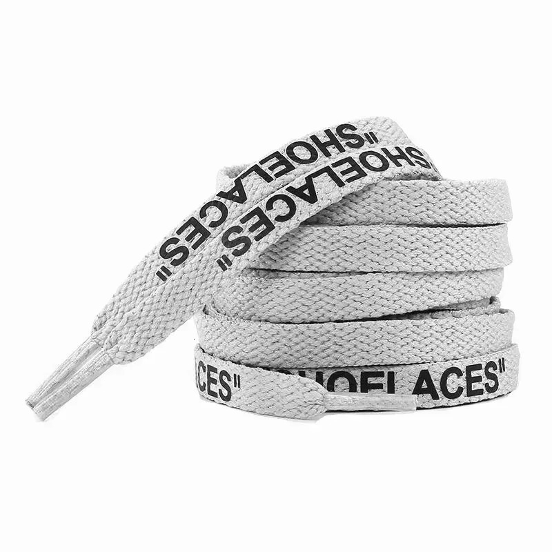 2024 classic Off Printed Shoe Lace Orange Green Purple White black shoelace for Shoes Flat Laces OW Signed elastic 240704