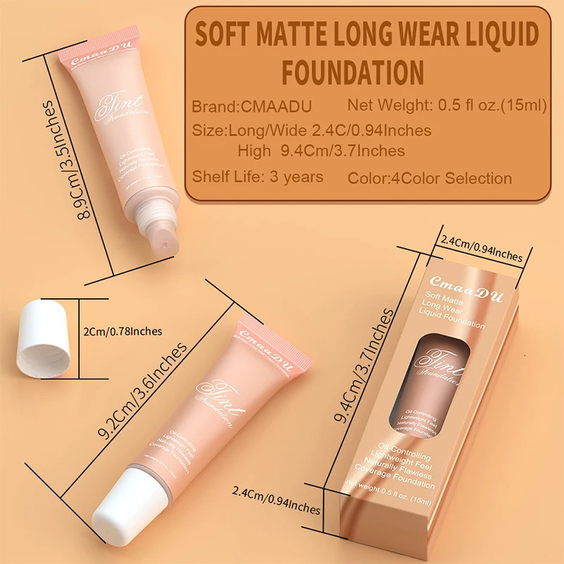 Waterproof Liquid Foundation Lasting Concealer Full Coverage BB Cream Face Corrector High Coverage Base Makeup Women Cosmetics 240710