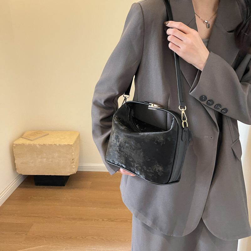 Zipper Ladies Shoulder Retro Versatile 2024 Brand Crossbody Bags for WomenH7.5#32 ddmy 93ae