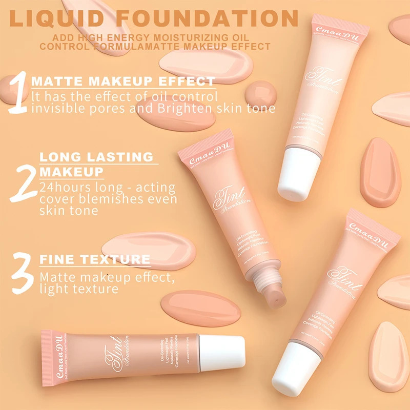 Waterproof Liquid Foundation Lasting Concealer Full Coverage BB Cream Face Corrector High Coverage Base Makeup Women Cosmetics 240710