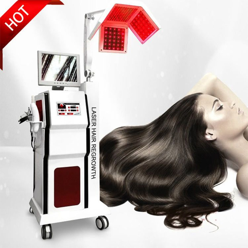 Professional Hair Growth/Regrowth Diode Laser Hair Follicles Analysis Electric Scalp Microscopic Detector Diagnostics 650nm Hair Therapy Machine
