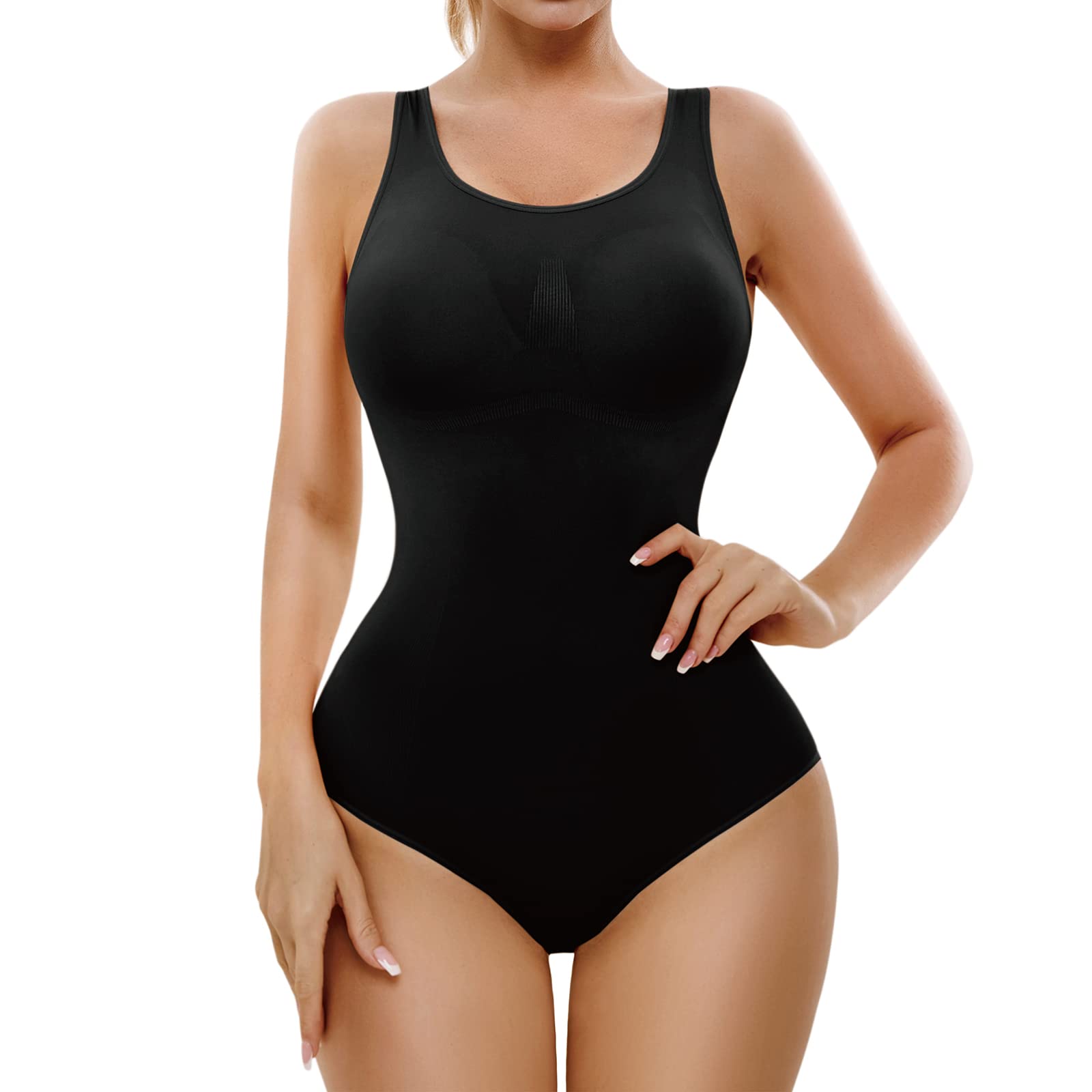 AMRIY Shapewear Bodysuit for Women Tummy Control Body Shaper Waist Trainer Butt Lifter Bodysuit K2202