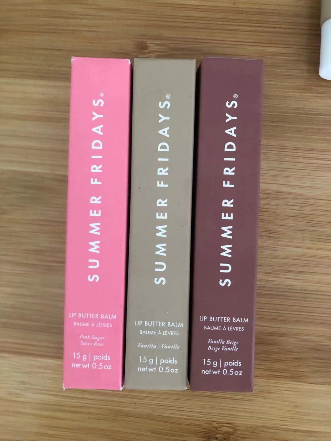 New Summer Fridays Lip Balm Moisturizing Smooth Soft Lips Cosmetics pink Sugar vanilla beige sweet mint poppy cherry top quality 15g Makeup