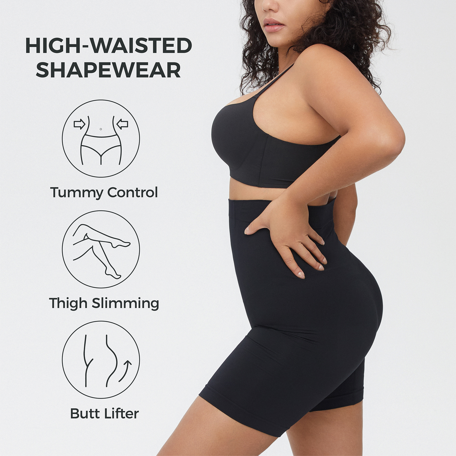 AMRIY Shapewear for Women Tummy Control High Waisted Body Shaper Shorts Butt Lifting Shapewear Girdles K2203
