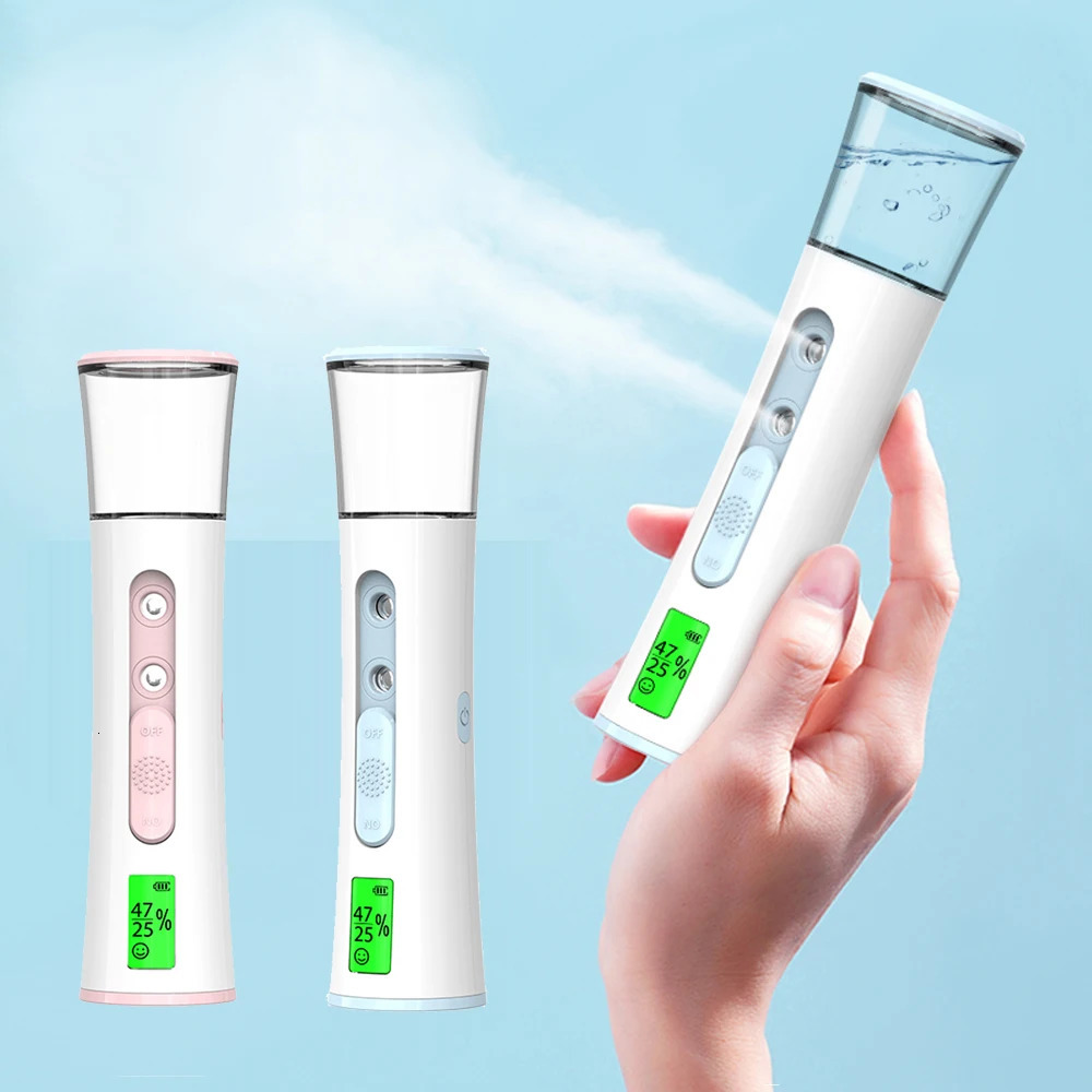 Spray hand-held double nozzle nano face atomizer mini face steam skin care beauty instrument humidifier 240704